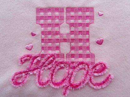Gingham Block and Fringed Font Set