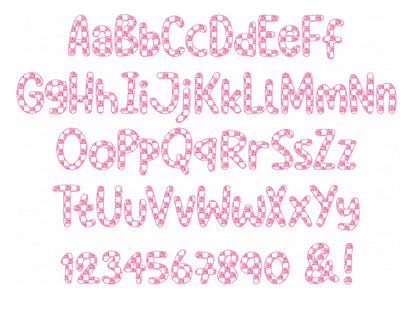 Checkered Patterned Font