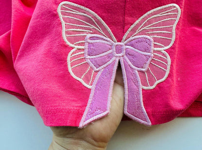 Butterfly Wings Side Bow Applique