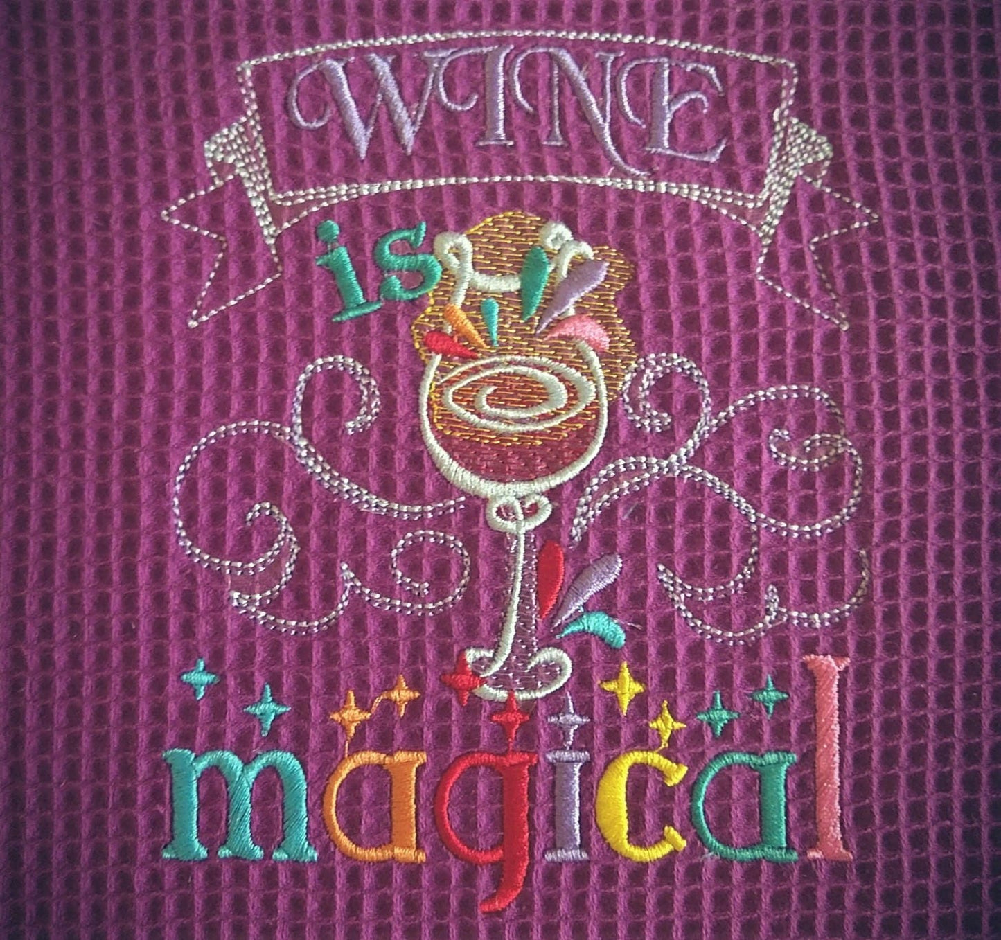 Wine Is Magical Kitchen Towel