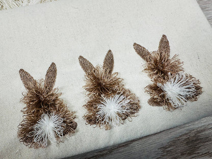 Fringed Bunny Tail 3 in a row