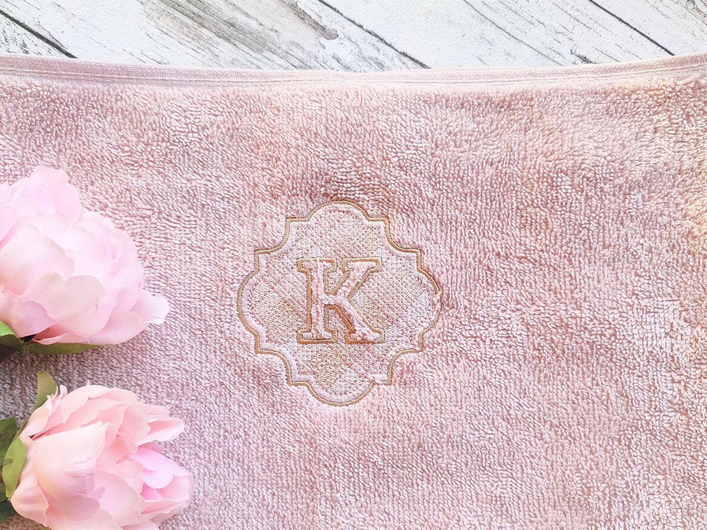 Embossed Towel Gingham Monogram Font