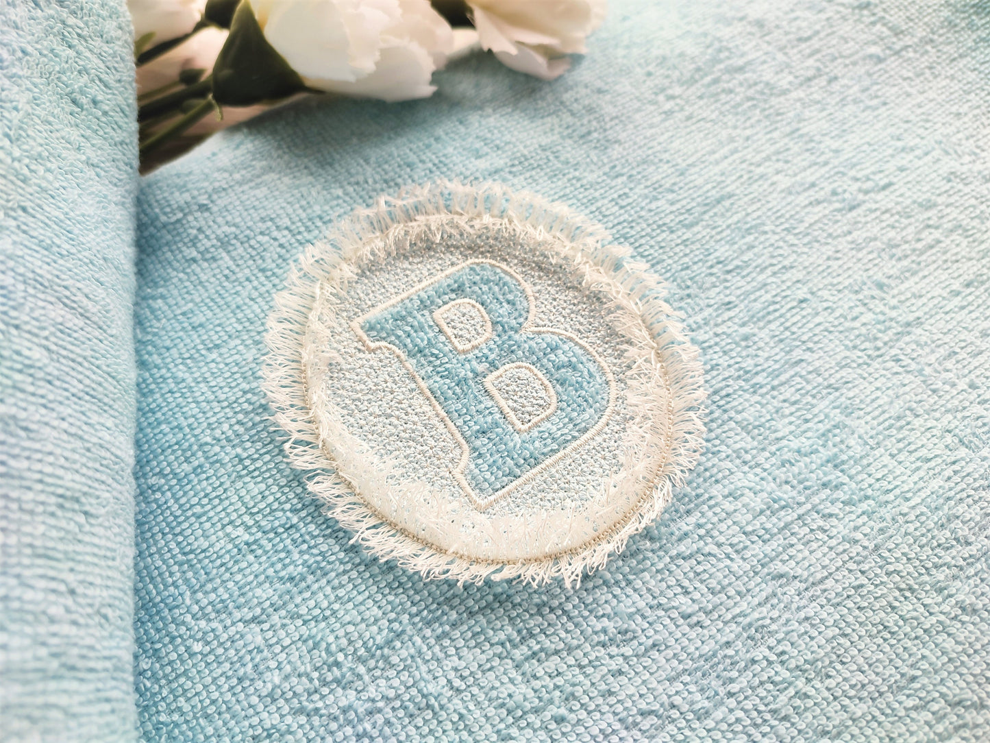 Fringed Monogram Frame and Embossed Font