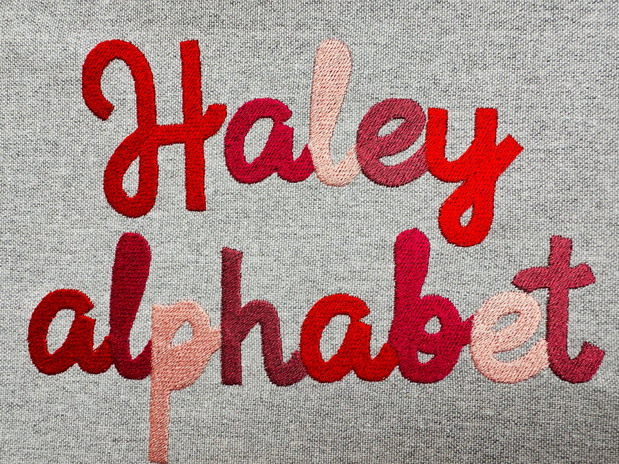 Fill Stitch Handwritten Beauty Font Haley