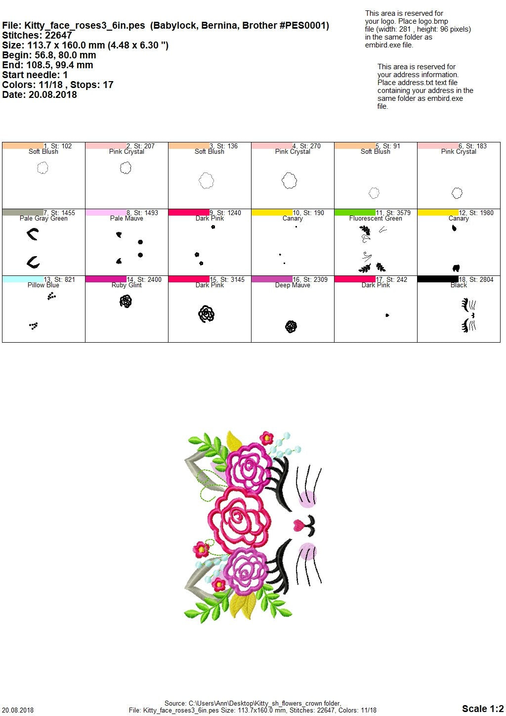 Kitty Face with Shabby Chic Rose Crown