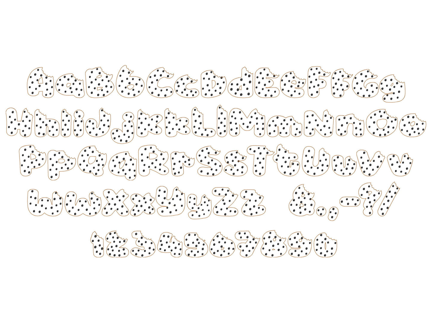 Bitten Cookie Feltie Font