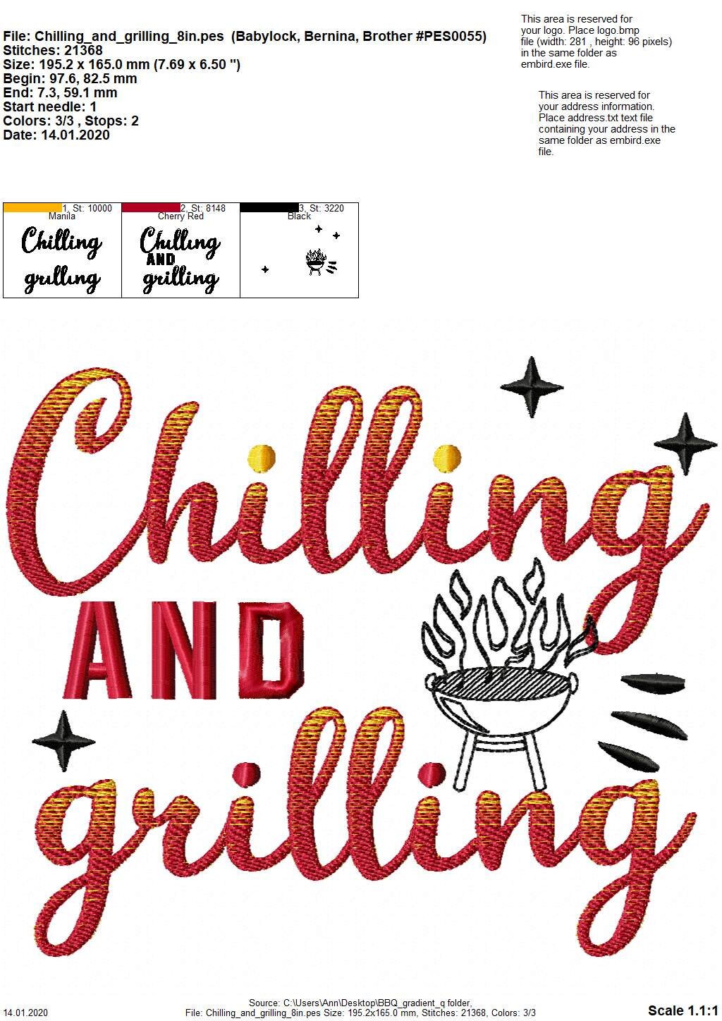 Chilling and grilling, BBQ it is Barbecue time apron kitchen dish towel