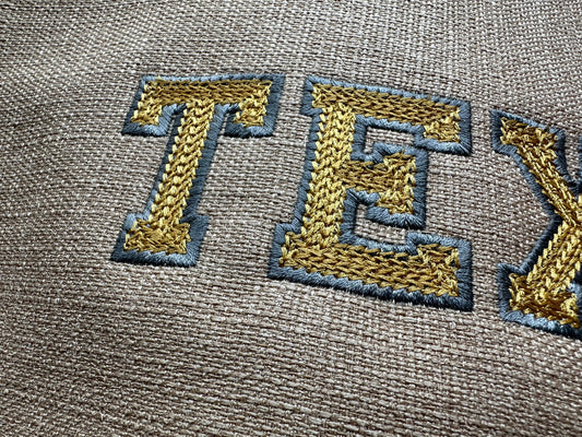 Chain Stitch and Outline Font Applique