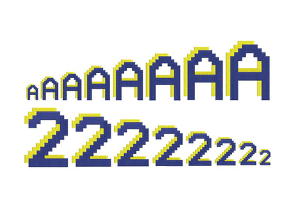 Miner Bricks Pixel Shadow Font