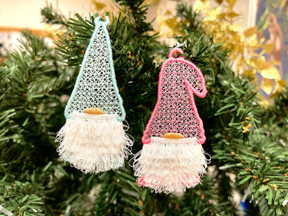 Fringed Christmas Ornament Gnome
