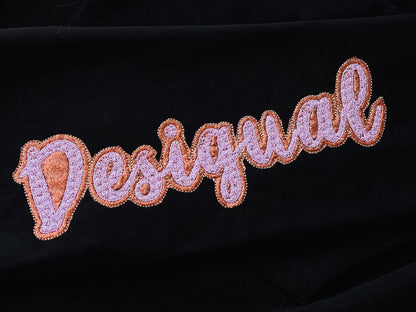 Desigual Faux Chenille Glitter HTV Vinyl Font