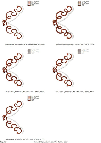 Rope Stitch Neckline Cutout