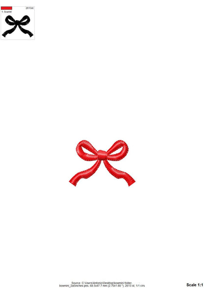Mini Bow Satin Stitch
