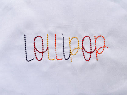 Bean Stitch Thin Line Lollipop Font