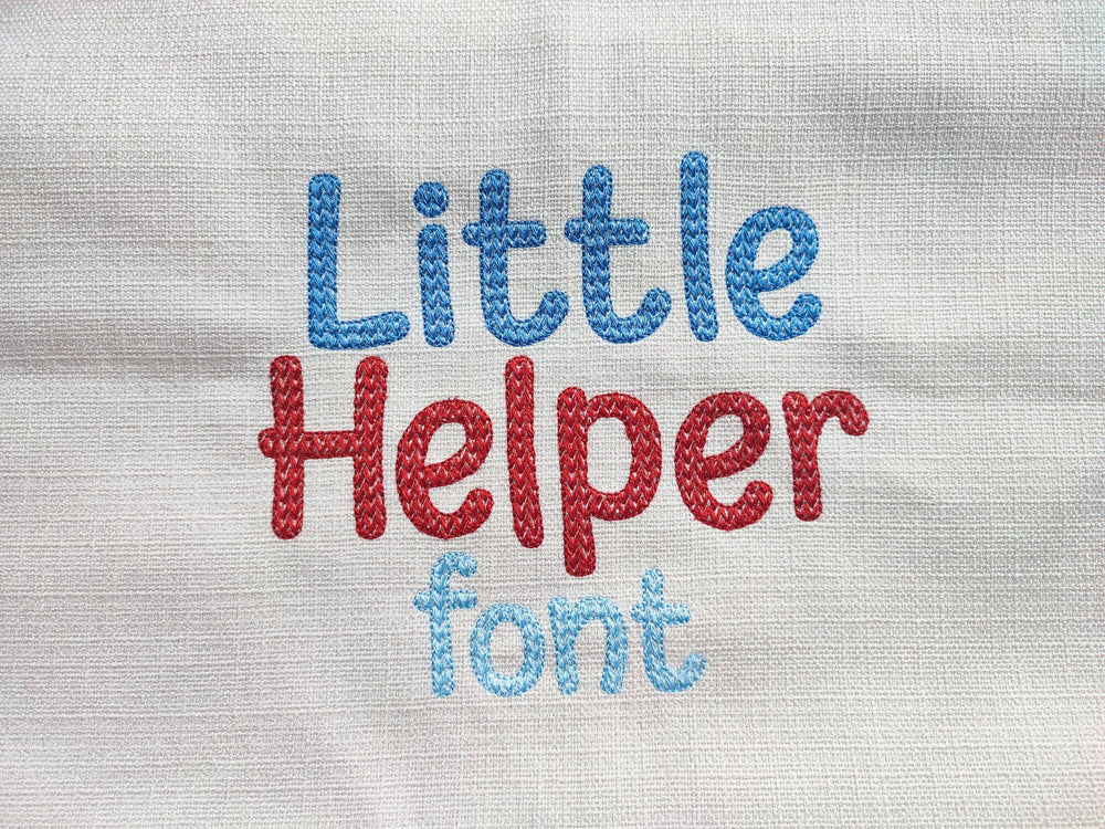 Knitted Effect Knit Texture Font – Embroidery 3.4" 1" 1.4" 1.7" 2" 2.5" | BX PES DST JEF | Artapli