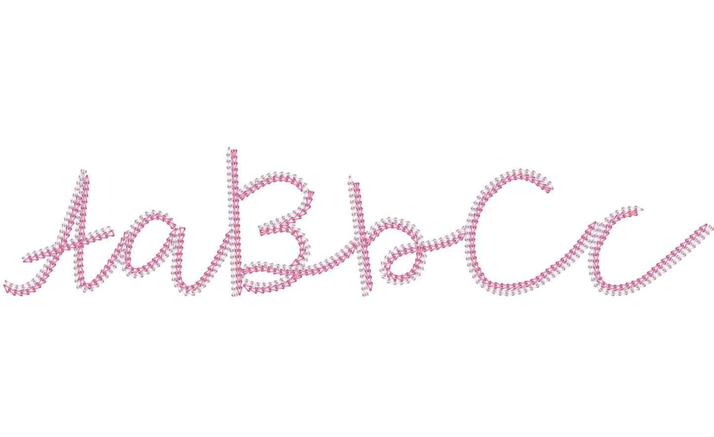 Light Stitch Double Chain Wide Font