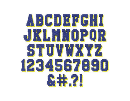 Varsity Collegiate Block Type Shadow Font