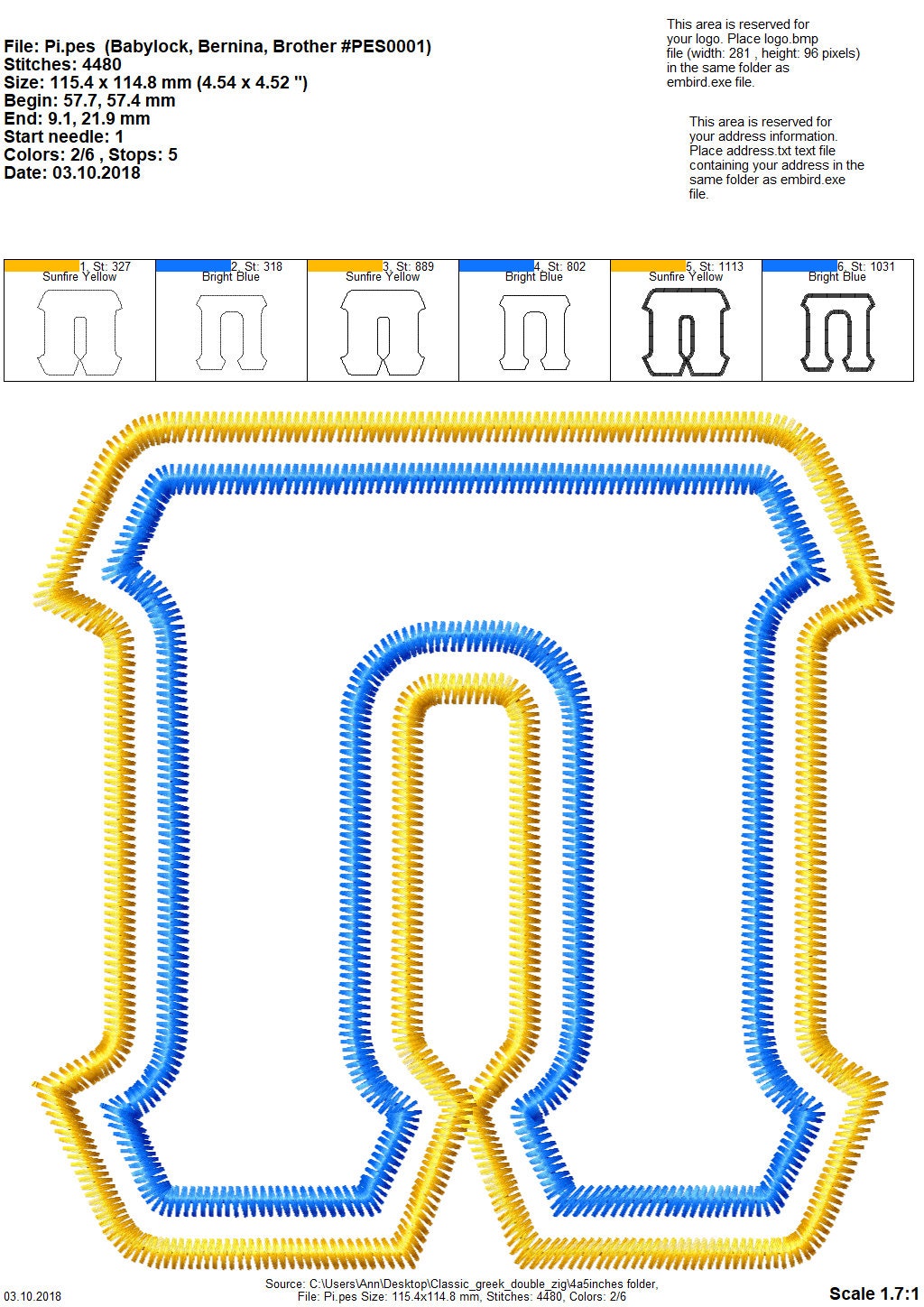 Classic Sororities Greek Font Zig Zag Applique