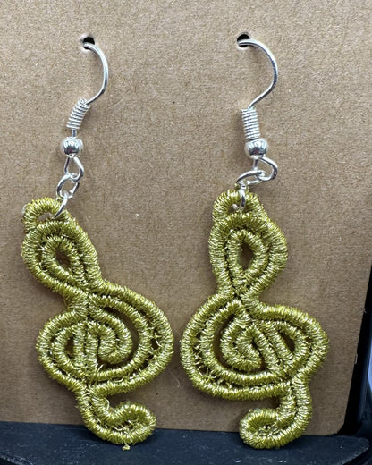 Music Notes Earrings Set of 5