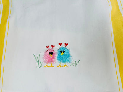 Little Fringed Valentine Chick 2 in a row