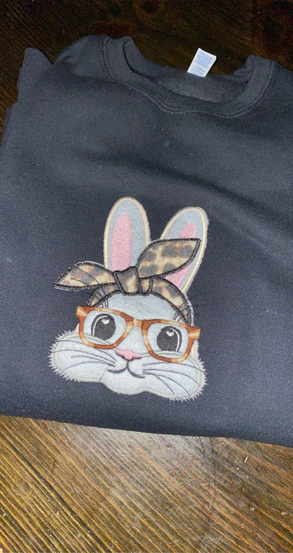 Smart Bunny with Glasses Bandanna