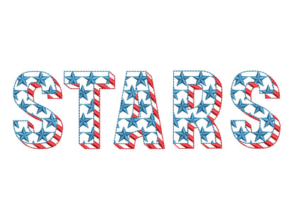 Shadow Patriotic Font