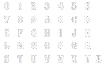 Patchwork Rag Edges Applique Font