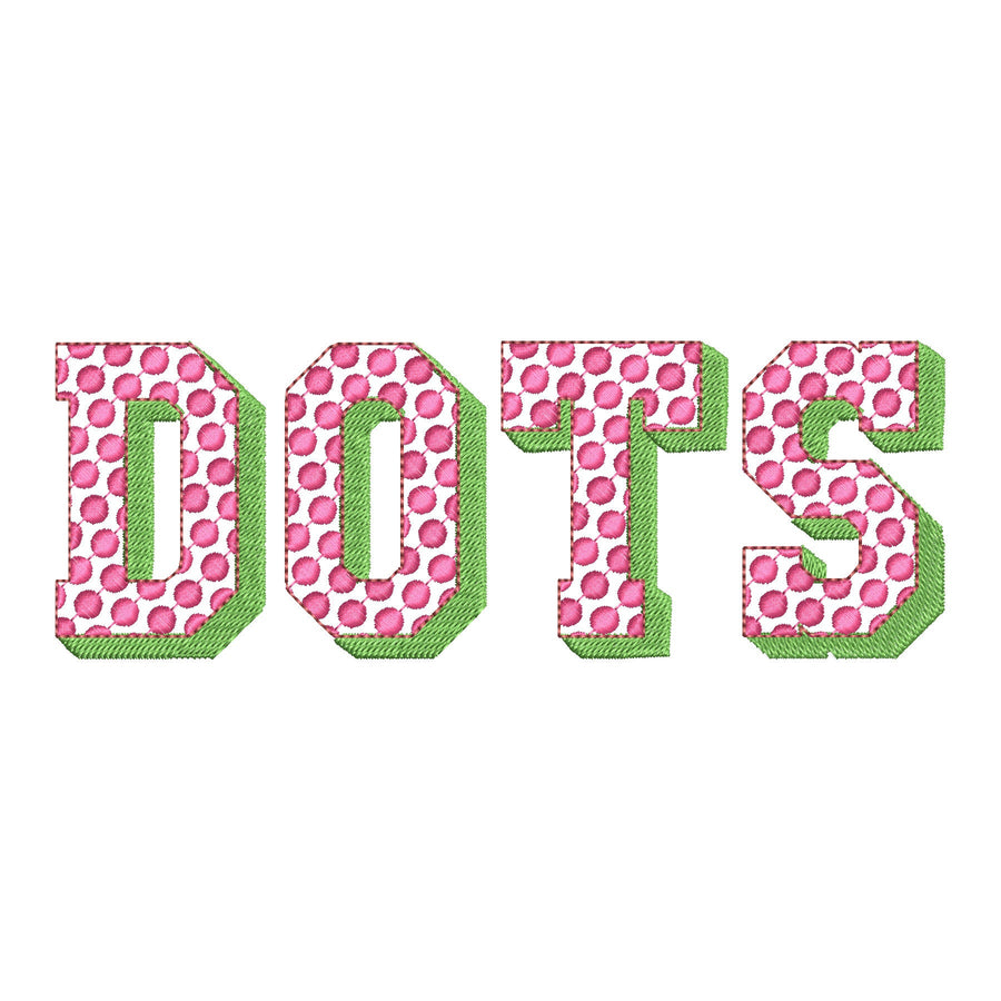 Patterned Dotted Dots Shadow Font
