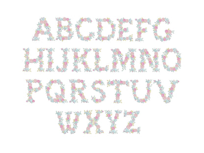 Delicate Roses Floral Font