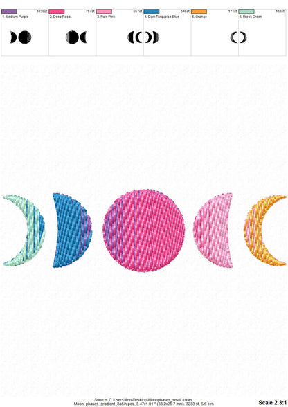 Mini Iridescent Moon Phases