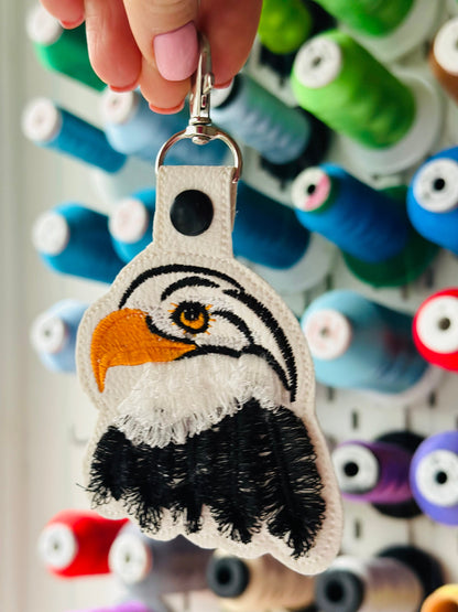 Fringed Eagle Keychain