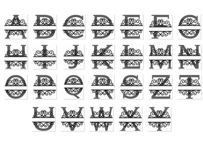 Split Garden Flag Lace Swirl Monogram