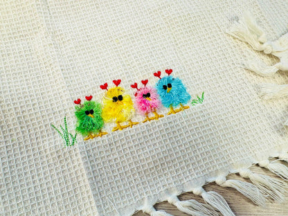 Fringed Valentine Chick 4 in a row