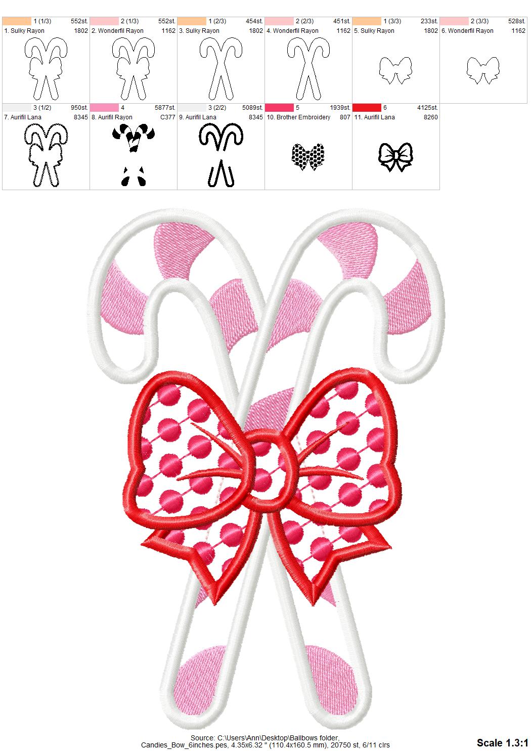 Christmas Candy Side Bow