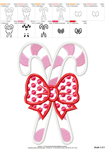 Christmas Candy Side Bow