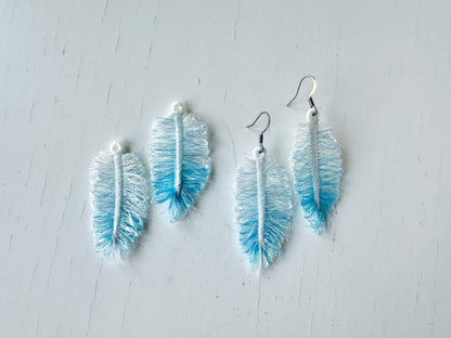 Delicate Feather Earrings Charm FSL