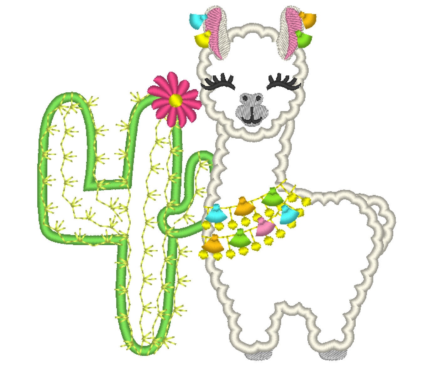 Llama Cactus Birthday Number Set