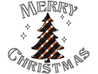 Patterned Merry Christmas Tree