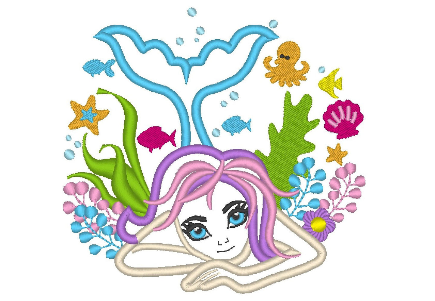 Dreaming Mermaid Applique