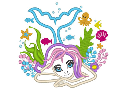Dreaming Mermaid Applique