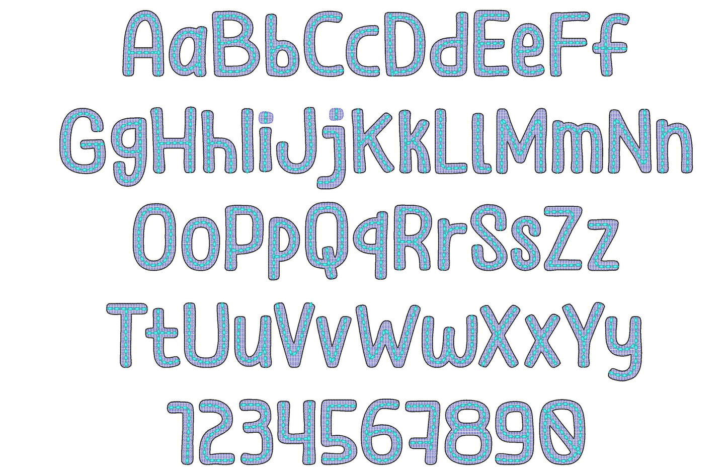 Quick Light Stitch Sketch Kindergarten Font