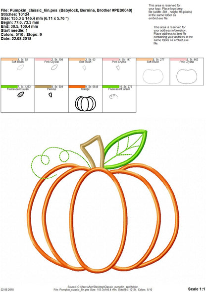 Classic Pumpkin Applique
