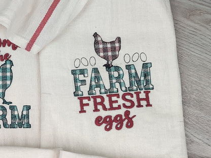 Farm Fresh Eggs Kitchen Towel