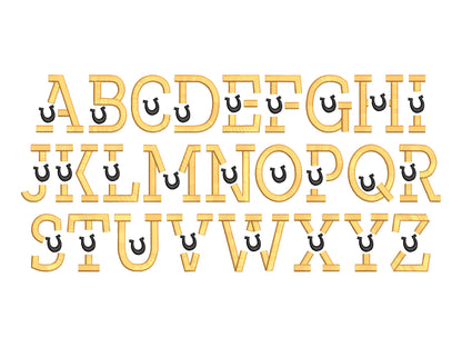 Puffy Puff Foam Horseshoe Font