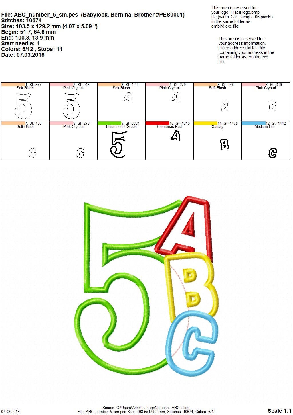 ABC School Birthday Numbers