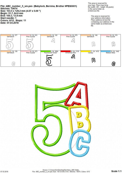 ABC School Birthday Numbers
