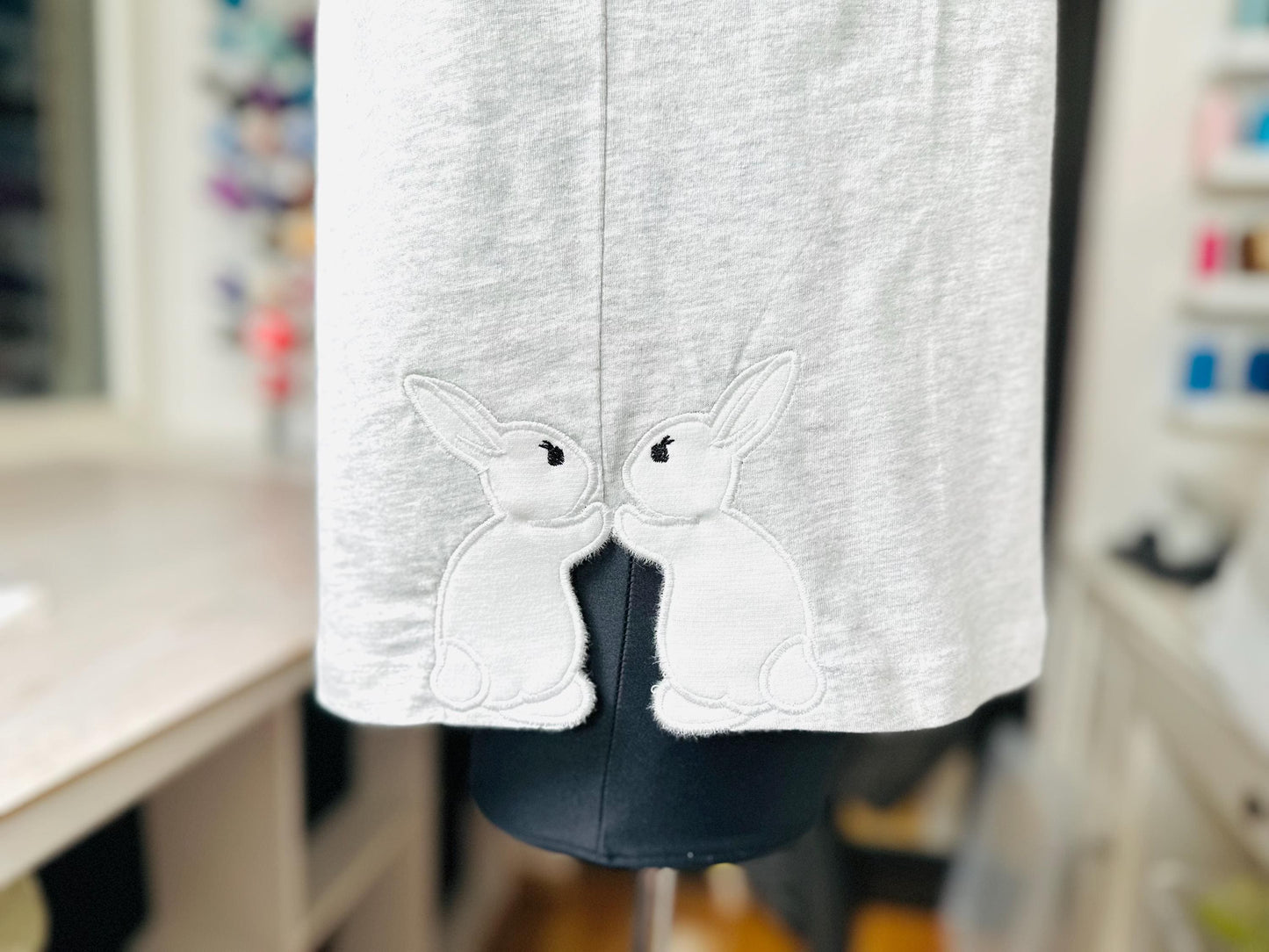 Cute Easter Bunnies Split Side Seam