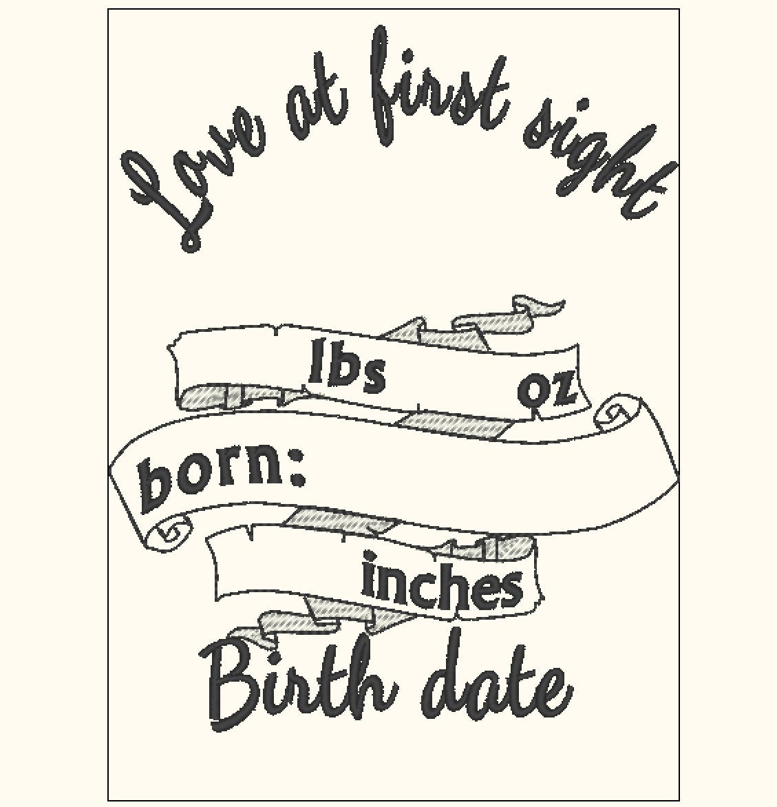 Birth Announcement Template and Mini Font Set
