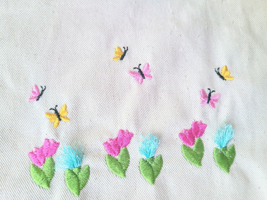 Mini Fringed Spring Flowers and Butterflies