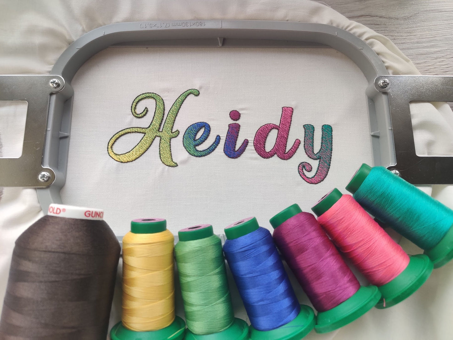 Iridescent Ombre Font Heidy